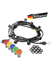 SATISFIRE Garten Party Lichterkette Illu 30 bunte LED Kugellampen 30m schwarz