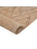 Beliani Geflochtener Teppich DADAY in Beige - (W) 140 x (H) 140 x (L) 200 cm