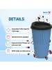elasto Riffel-Kaffeebecher "ToGo" in behagliches blau/schwarz - 300 ml