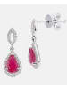 Diamant L'éternel Ohrringe aus 750 Weißgold mit Diamant mit Rubin
