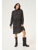 Kaffe Kleid KAluna in Black/Beige Abstract Print