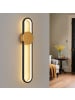 ZMH Wandleuchte LED in gold L 60CM Modern Ganglampe 3000K warmweiß 12W