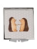 Mr. & Mrs. Panda Schminkspiegel Igel Liebe ohne Spruch in Grau Pastell