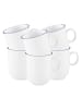 Seltmann Weiden 6er Set Henkelbecher Compact Blaurand in 250 ml in weiß-blau
