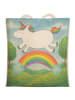 Mr. & Mrs. Panda Shopper Einhorn Regenbogen Design ohne Spruch in Weiß