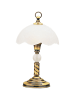 Licht-Erlebnisse Tischlampe Ø 24 x (H)40 cm in Messing Antik Weiß