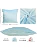 JACK 2er Set Teddy Flausch Kissen 40x40cm in hellblau
