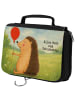 Mr. & Mrs. Panda Kulturtasche Igel Luftballon Design mit Spruch in Weiß