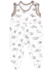 TupTam Baby Mädchen Strampler mit Fuß 3er Pack in beige/weiß