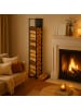 relaxdays Kaminholzregal in Schwarz - (B)25 x (H)160 x (T)25 cm