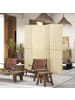 HOMCOM Paravent-180L x 1,6B x 180H cm-Naturholz