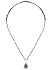 mantraroma 925er Silber - Kettenanhänger (L) 12 x (B) 27 mm mit Amethyst