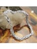 Gallay Armband 4mm Königskette vierkant glänzend Silber 925 21cm in silber
