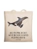 Mr. & Mrs. Panda Shopping Tasche Orca mit Spruch in Creme