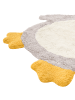 Beliani Kinderteppich WADDLES in Grau/Weiß/Gelb - (W) 100 x (L) 120 cm