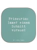 Bierdeckel Spruch Friseurin Kunst mit Spruch in Meeresbrise