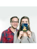 Mr. & Mrs. Panda Postkarte Pinguine Einschlafen Design ohne Spruch in Weiß