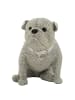 Mauro Ferretti Hund aus silbernem Kunstharz, 17 x 11 x 14 cm
