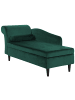 Beliani Chaiselongue LUIRO in Grün/Braun - (W) 160 x (H) 77 x (L) 70 cm