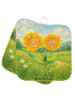 Mr. & Mrs. Panda Topflappen Blume Sonnenblume Design ohne Spruch in Weiß