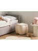 Beliani Pouf JUNO in Beige/Braun - (W) 35 x (H) 38 x (L) 35 cm