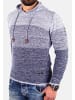 RESLAD Strickpullover Colorblock in indigoblau