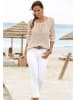 LASCANA Ajourpullover in sand