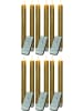 Novaliv Stabkerzen LED mit Timer GOLD 12 Stück indoor - 6 Stunden - ECHTWACHS in Gold