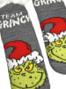 The Grinch The Grinch Hüttensocken Haussocken Kuschelsocken Wintersocken Socken in grau