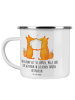 Mr. & Mrs. Panda Camping Emaille Tasse 50. Hochzeitstag Goldene ... in Weiß