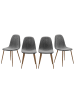CALICOSY 4er-Set Stühle ANYA  in Grau - (W) 43  x (H) 83  x (L) 50  cm