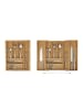 relaxdays Besteckkasten in Natur - (B)57,5 x (H)6,5 x (T)43 cm