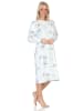 NORMANN Nachthemd langarm Kuschel interlock - 87455 in hellblau