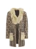 faina Damen Strickjacke in Beige Schwarz