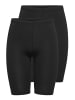 ONLY 2er-Pack Bikershorts in Black 7