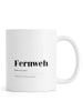 Juniqe Tasse "Fernweh" in Schwarz & Weiß