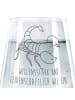 Mr. & Mrs. Panda Blümchentailglas Sternzeichen Skorpion mit Spruch in Transparent