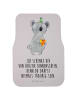 Mr. & Mrs. Panda Autoteppich Koala Geschenk mit Spruch in Grau Pastell