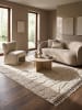 KADIMA DESIGN Langflor-Teppich Flauschig MARA Berber Geometrisch Wohnzimmer Wohnlich in Natur
