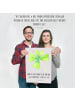 Mr. & Mrs. Panda Poster Blume Kleeblatt mit Spruch in Grau Pastell