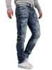 Cipo & Baxx Herren Regular Fit Jeans Stonewashed in Blue