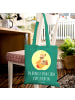 Mr. & Mrs. Panda Tote Bag Glühwürmchen mit Spruch in Mint