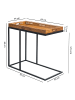 FineBuy Beistelltisch in Braun / Sheesham / 34x70x65