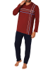NORMANN Schlafanzug langarm Pyjama - 84602 in rot