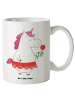 Mr. & Mrs. Panda Tasse Einhorn Dame ohne Spruch in Weiß