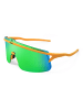 YEAZ SUNSHADE Sport-Sonnenbrille Black/Silver in Gelb / Grün