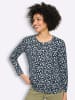 Heine Druck-Shirt in dunkelblau-champagner-bedruckt