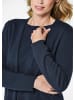 GOLDNER Kurzgröße:  Kaschmirstrickjacke Langarm Feinstrick-Cardigan in marine