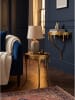 KADIMA DESIGN Beistelltisch lackiertes Aluminium, handgefertigt, für Wohnzimmer in Gold
