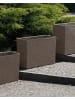 Beliani Outdoor Blumentopf EDESSA in Braun - (W) 70 x (H) 50 x (L) 29 cm